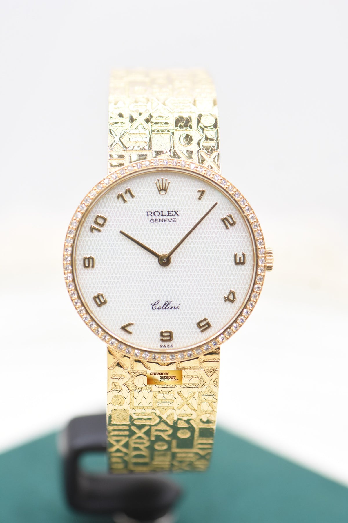 ROLEX CELLINI DIAMONDS JUBILEE 32mm YELLOW GOLD IN BRACELET MANUAL 5134/8 (UNPOLISHED-RARE)