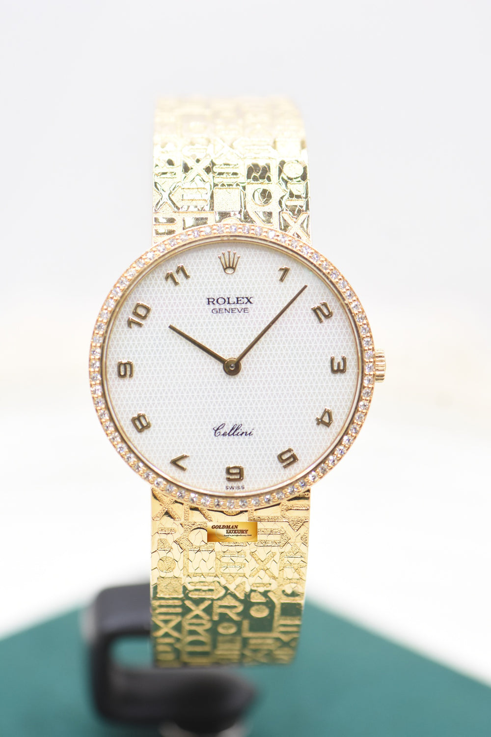 ROLEX CELLINI DIAMONDS JUBILEE 32mm YELLOW GOLD IN BRACELET MANUAL 5134/8 (UNPOLISHED-RARE)