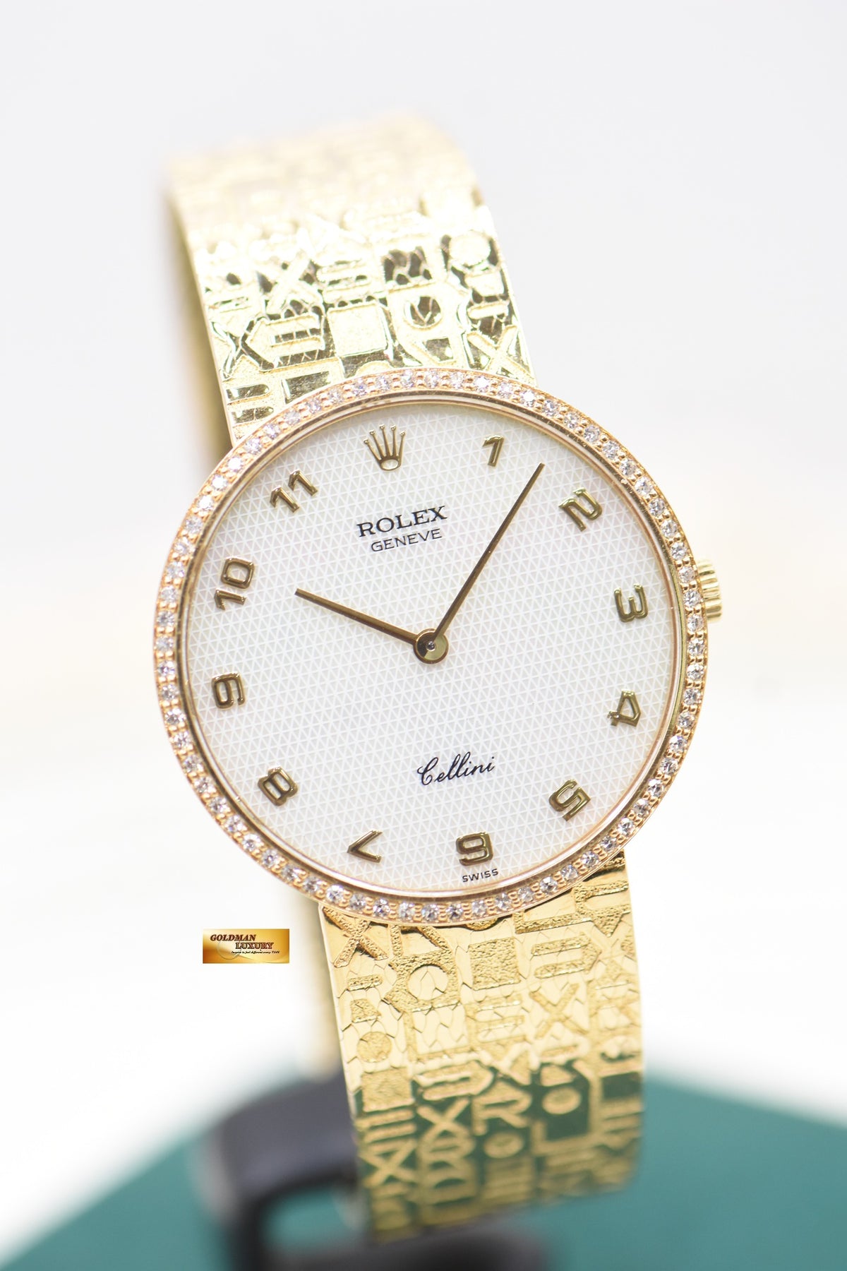 ROLEX CELLINI DIAMONDS JUBILEE 32mm YELLOW GOLD IN BRACELET MANUAL 5134/8 (UNPOLISHED-RARE)