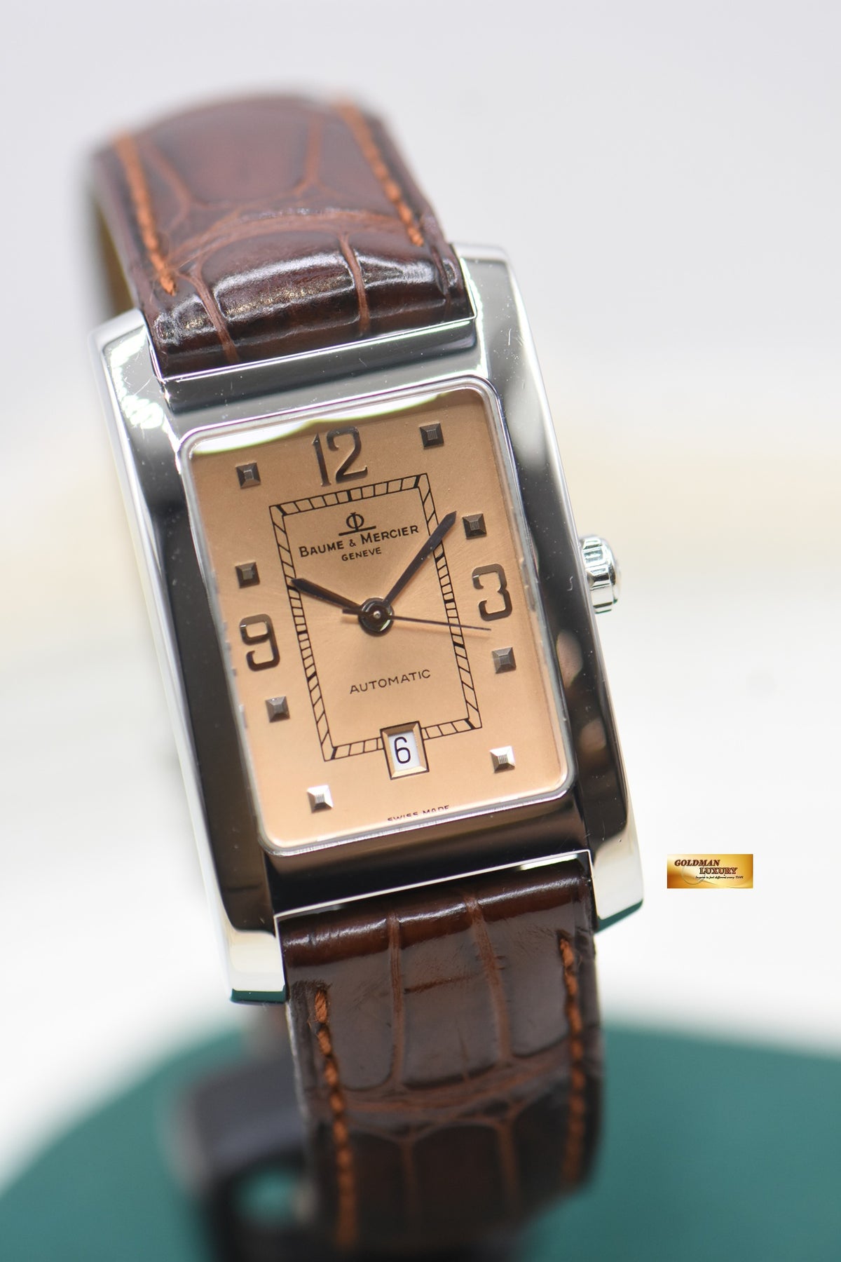 BAUME & MERCIER HAMPTON STEEL IN LEATHER STRAP AUTOMATIC MV045120 (MINT)