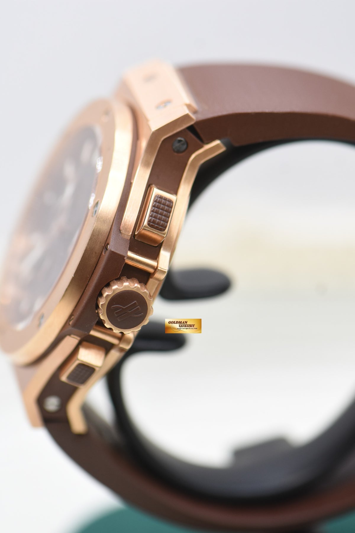 HUBLOT BIG BANG CHRONOGRAPH “CAPPUCCINO” 44mm ROSE GOLD IN RUBBER STRAP AUTOMATIC 301.PC.3180.RC (NOS)