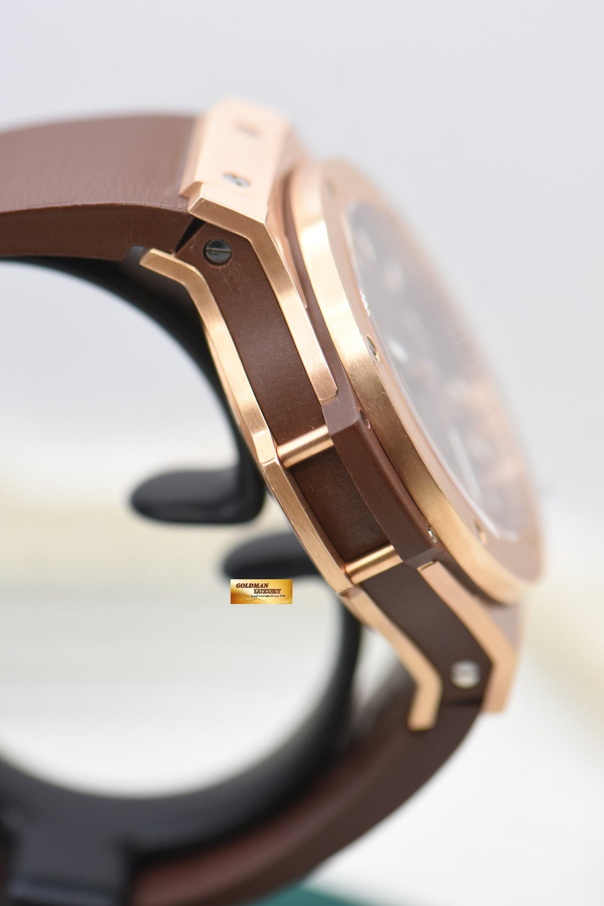 HUBLOT BIG BANG CHRONOGRAPH “CAPPUCCINO” 44mm ROSE GOLD IN RUBBER STRAP AUTOMATIC 301.PC.3180.RC (NOS)