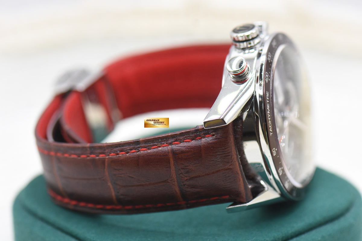 [SOLD] TAG HEUER CARRERA CALIBRE 16 DAY-DATE 43mm CHRONOGRAPH CHOCOLATE BROWN DIAL AUTOMATIC CV2A12 (MINT)