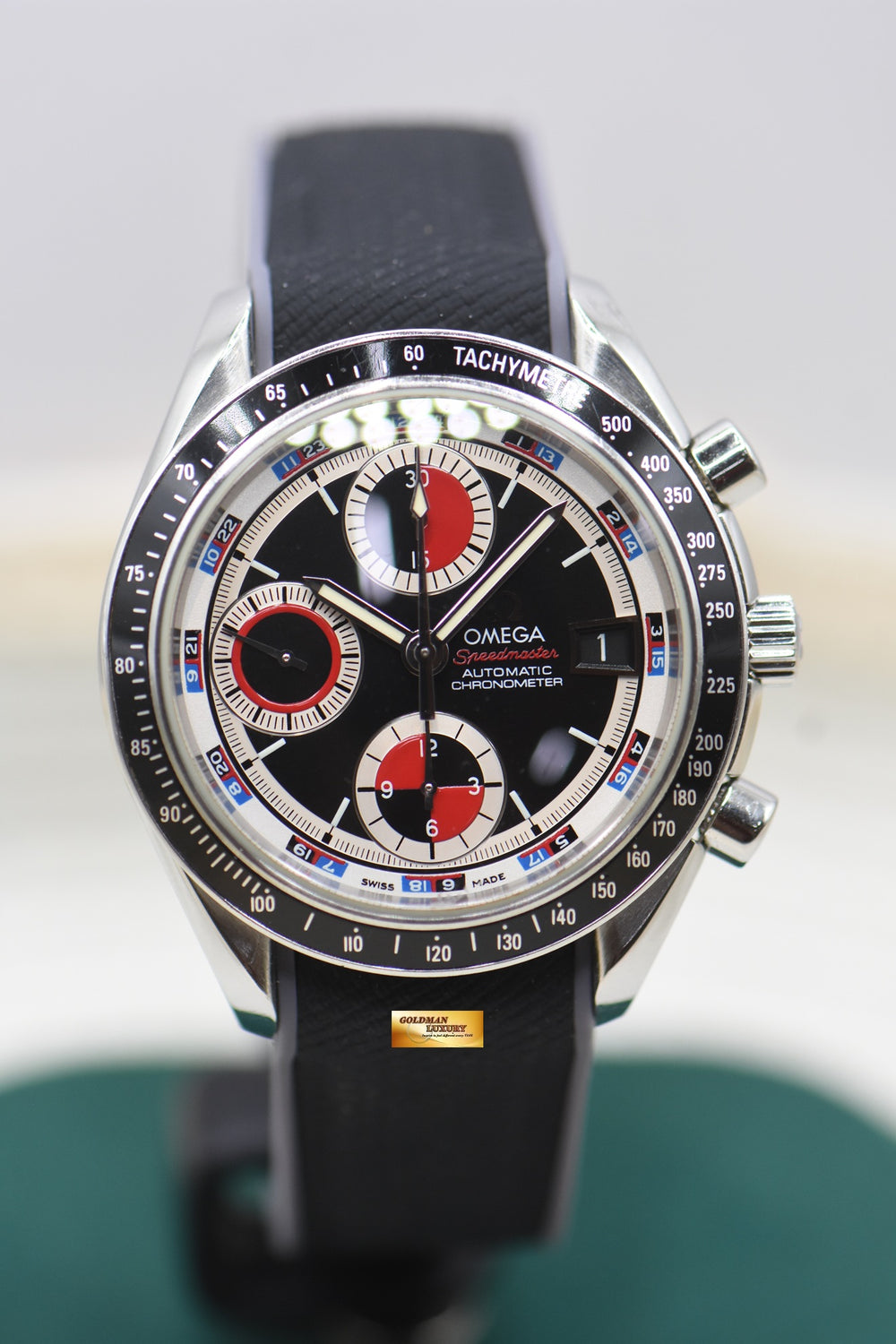 OMEGA SPEEDMASTER DATE 40mm CHRONOGRAPH CASINO DIAL AUTOMATIC 3210.52.00 (MINT)