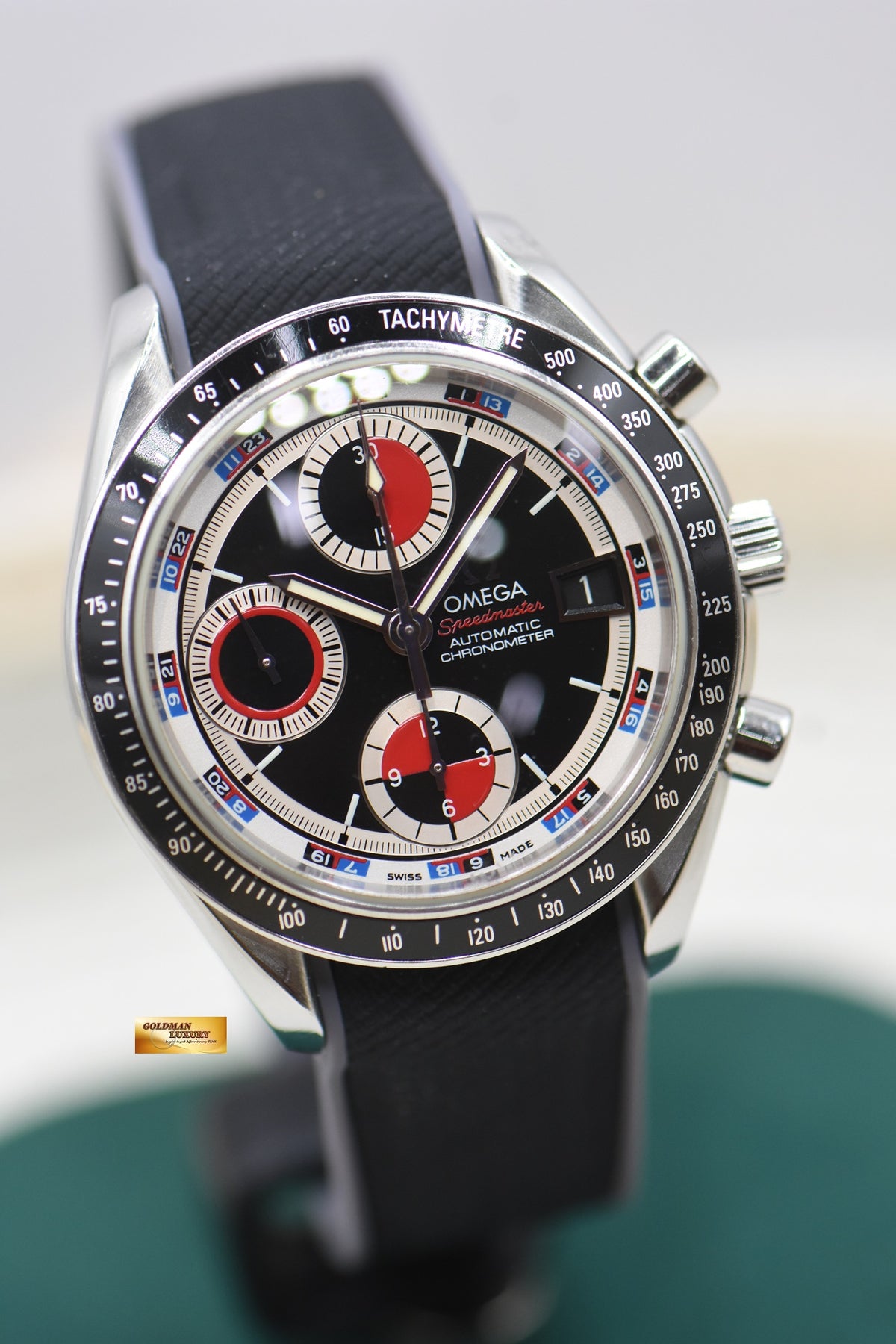 OMEGA SPEEDMASTER DATE 40mm CHRONOGRAPH CASINO DIAL AUTOMATIC 3210.52.00 (MINT)
