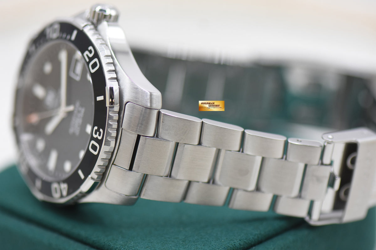TAG HEUER AQUARACER 41mm CALIBRE 5 STEEL IN BRACELET BLACK DIAL AUTOMATIC WAN2110 (MINT)