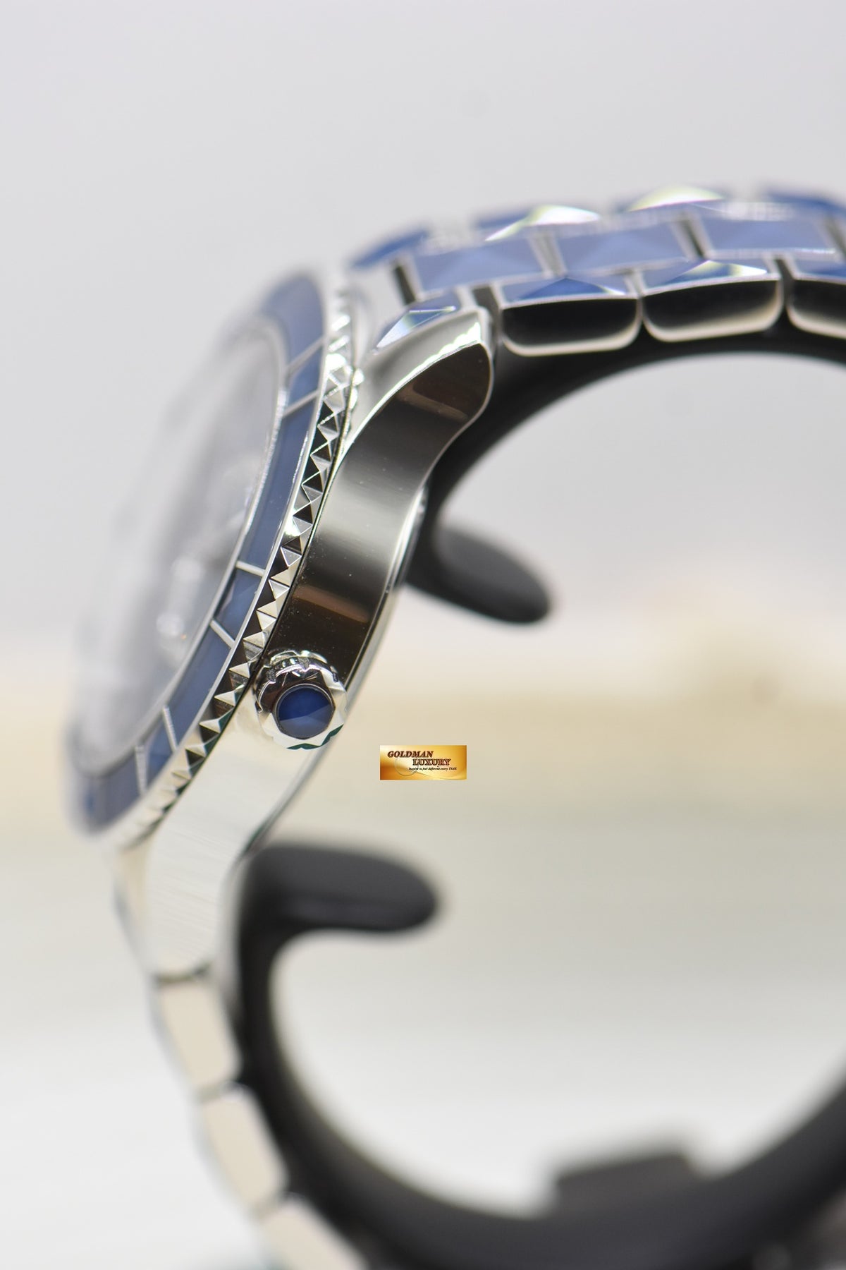 CHRISTIAN DIOR CHRISTAL 33mm BLUE SAPPHIRE BRACELET AUTOMATIC CD143117 (LNIB)