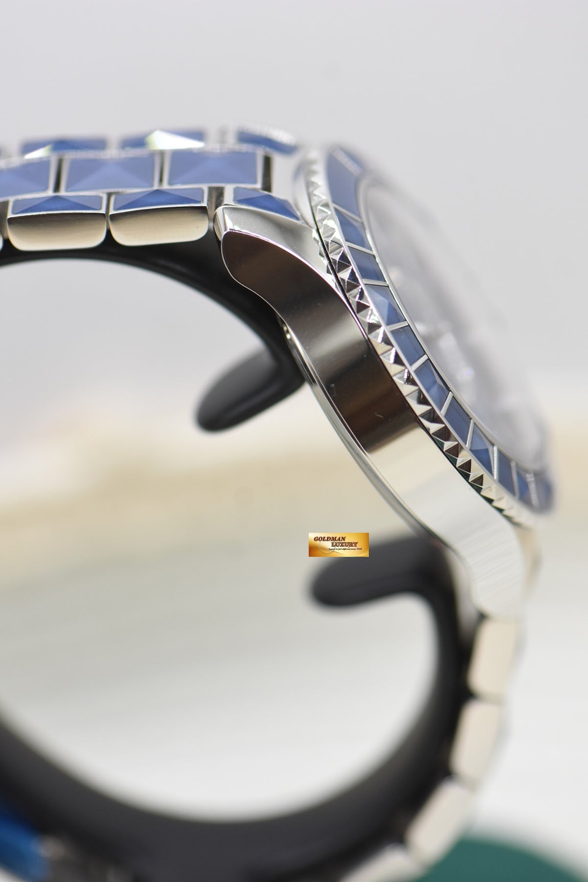 CHRISTIAN DIOR CHRISTAL 33mm BLUE SAPPHIRE BRACELET AUTOMATIC CD143117 (LNIB)