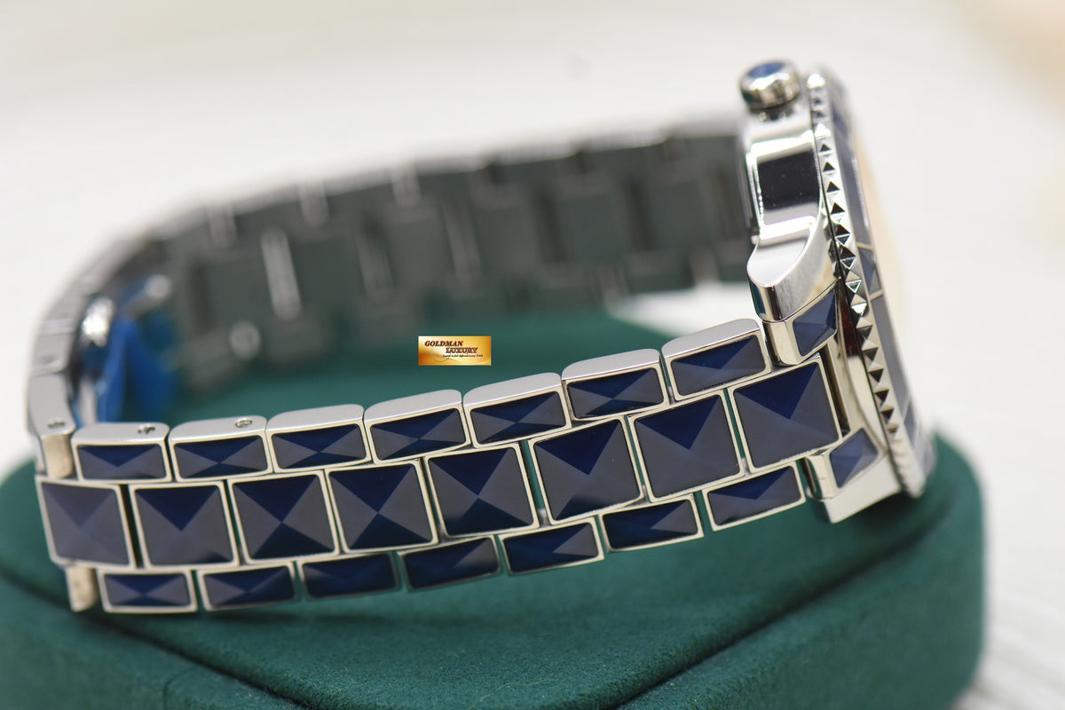 CHRISTIAN DIOR CHRISTAL 33mm BLUE SAPPHIRE BRACELET AUTOMATIC CD143117 (LNIB)