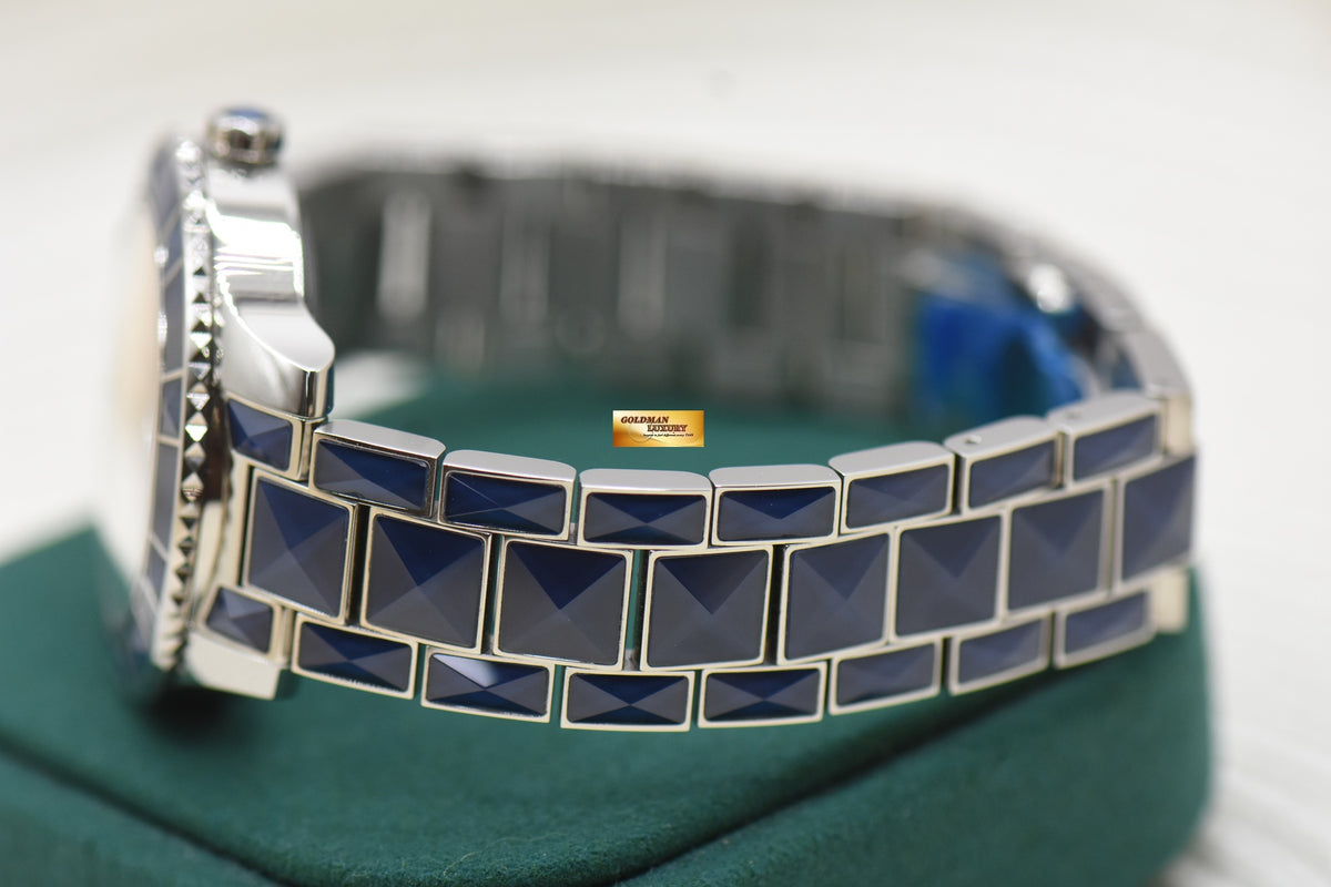 CHRISTIAN DIOR CHRISTAL 33mm BLUE SAPPHIRE BRACELET AUTOMATIC CD143117 (LNIB)
