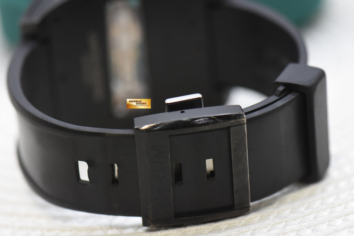 CORUM TI-BRIDGE BLACK PVD TITANIUM IN RUBBER MANUAL 007.400.94 (USED-UNPOLISHED)