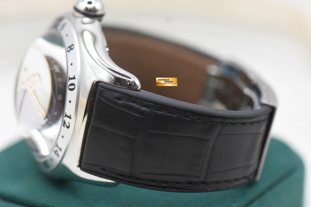 CORUM BUBBLE GMT 45mm WORLD MAP XL STEEL IN STRAP AUTOMATIC 383.250.20 (MINT)