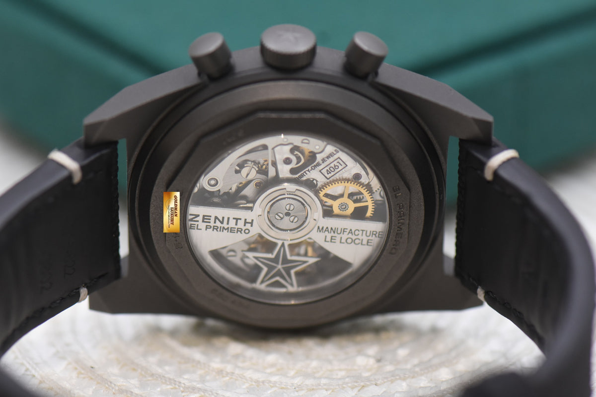 ZENITH CHRONOMASTER EL PRIMERO BLACK TITANIUM CHRONOGRAPH REVIVAL SHADOW 97.T384.4061 (LNIB - UNPOLISHED)