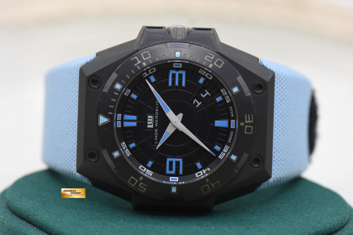 LINDE WERDELIN HARD BLACK III BIG DATE DLC BLACK STEEL IN KEVLAR STRAP AUTOMATIC HBIIIBD (UNPOLISHED)