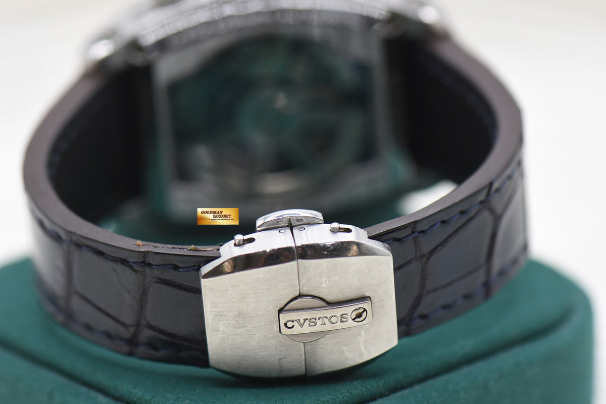 CVSTOS CHALLENGE CHRONOGRAPH POWER RESERVE STEEL IN LEATHER 301T (UNPOLISHED)