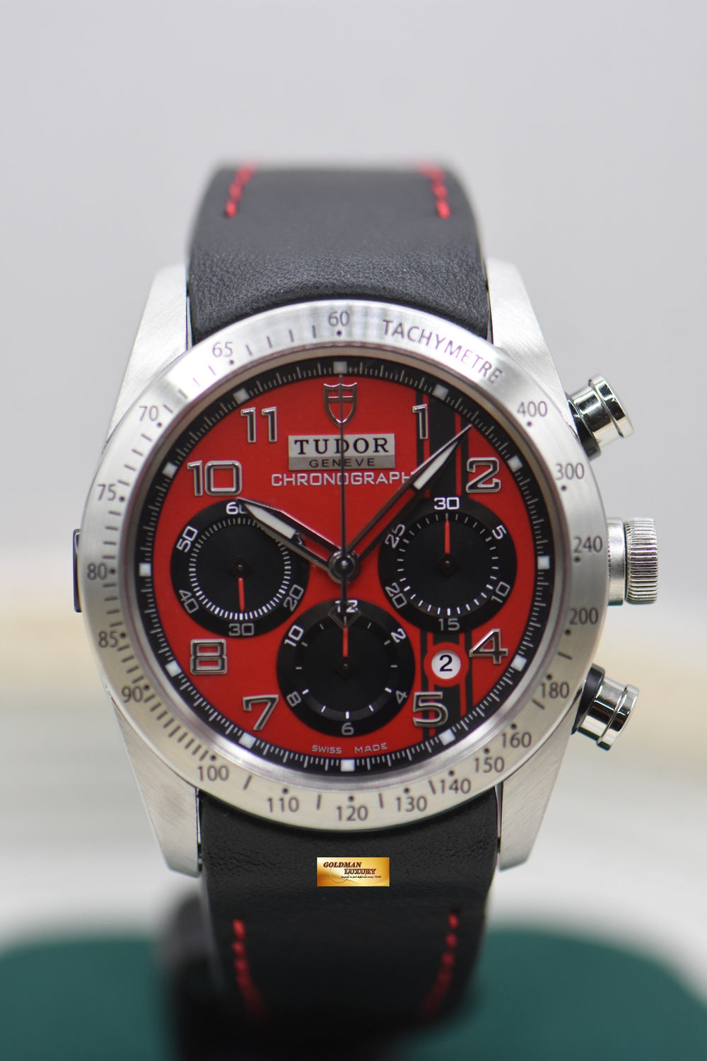 TUDOR FASTRIDER 42mm CHRONOGRAPH “DUCATI EDITION” IN LEATHER STRAP 42000D (MINT)