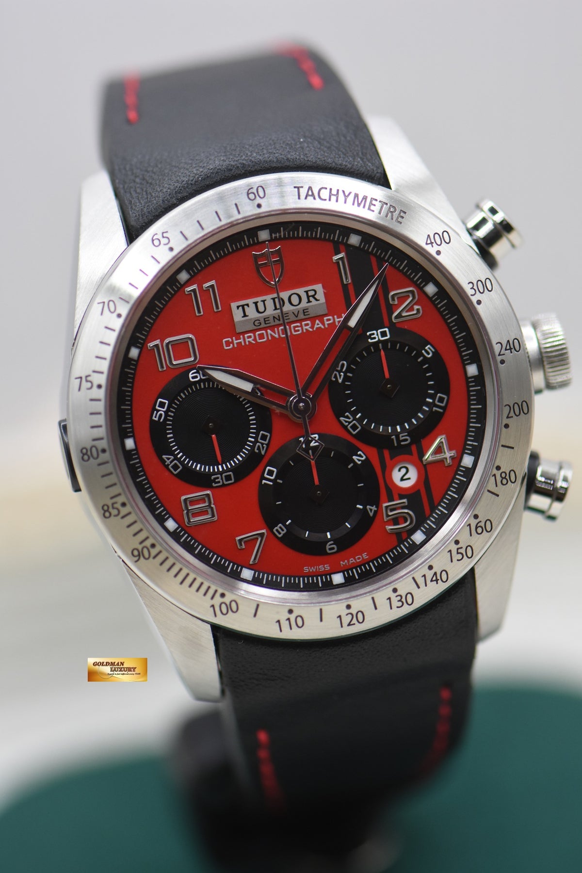 TUDOR FASTRIDER 42mm CHRONOGRAPH “DUCATI EDITION” IN LEATHER STRAP 42000D (MINT)