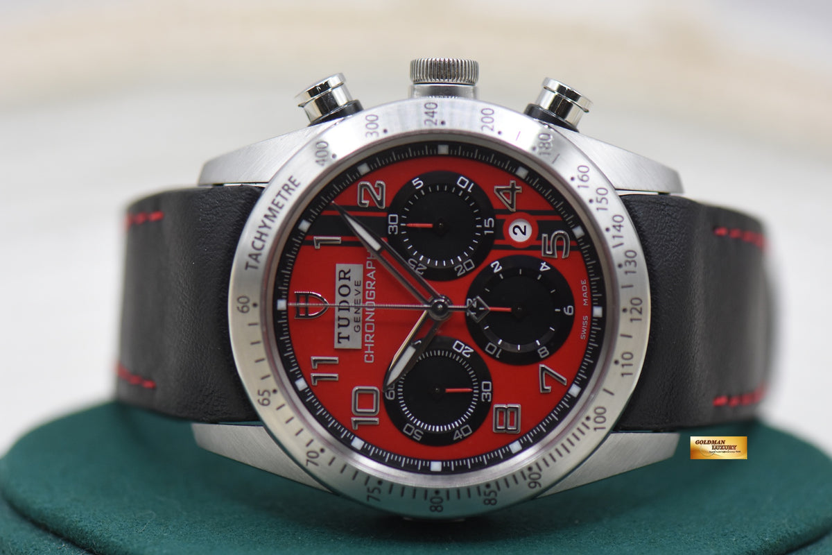TUDOR FASTRIDER 42mm CHRONOGRAPH “DUCATI EDITION” IN LEATHER STRAP 42000D (MINT)