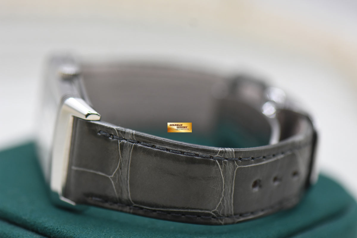 JLC REVERSO GRANDE LADY ULTRA THIN STEEL IN LEATHER STRAP QUARTZ Q3208422 (MINT)