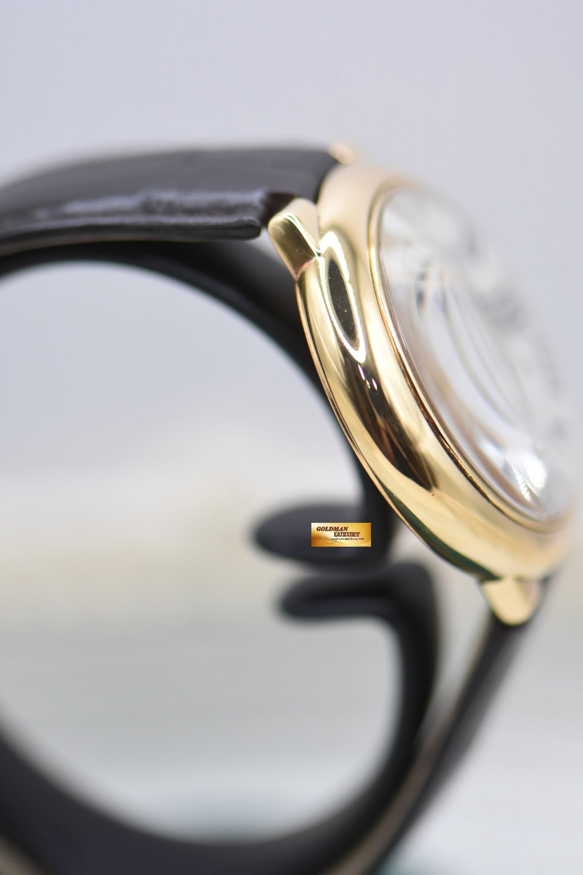CARTIER BALLON BLEU 36mm YELLOW GOLD IN LEATHER STRAP AUTOMATIC W6900356 (MINT)