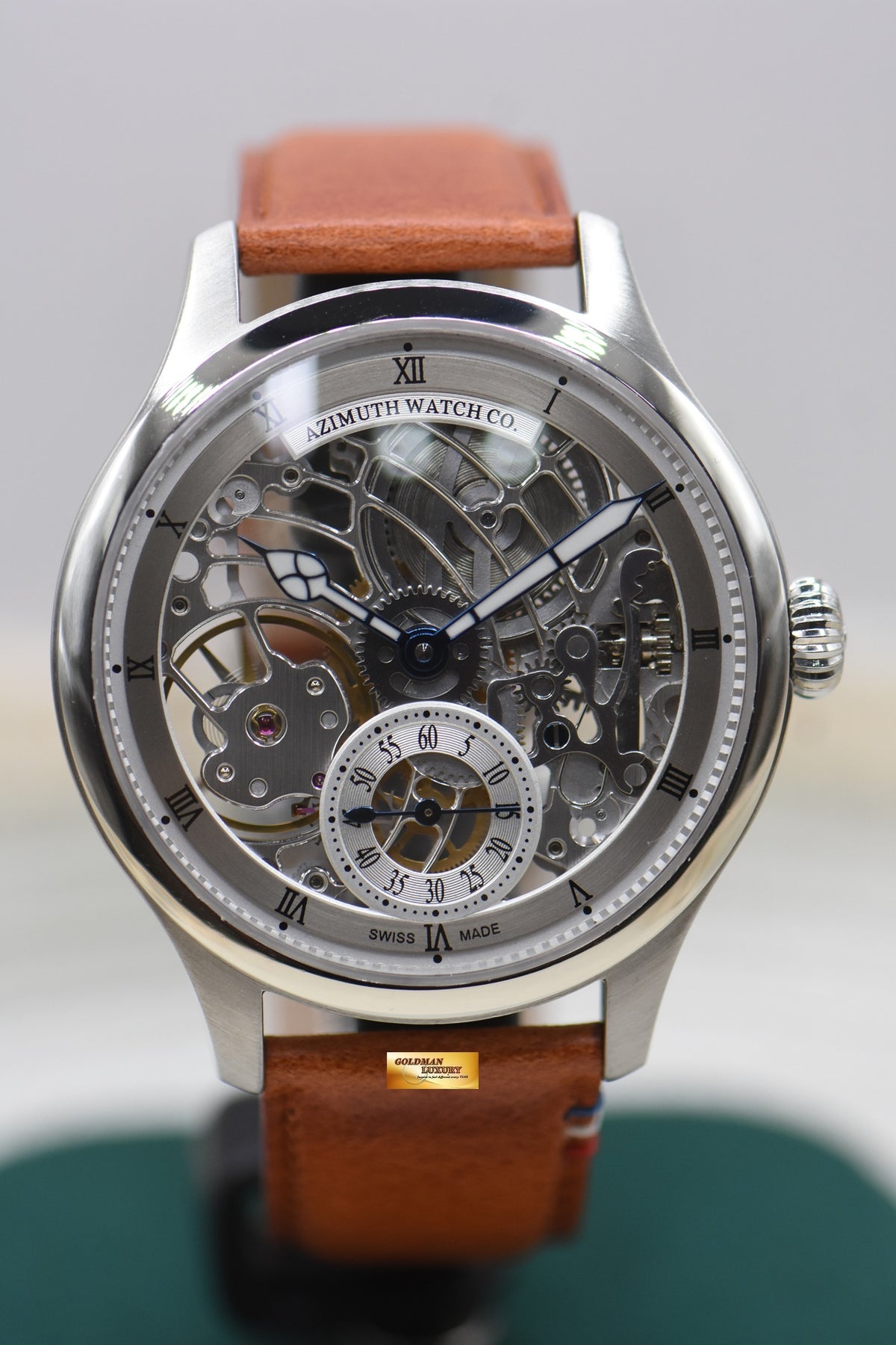 AZIMUTH MILITARE-1 OFFICER SQUELETTE ART DECO 47mm OVERSIZE MANUAL WINDING (MINT)