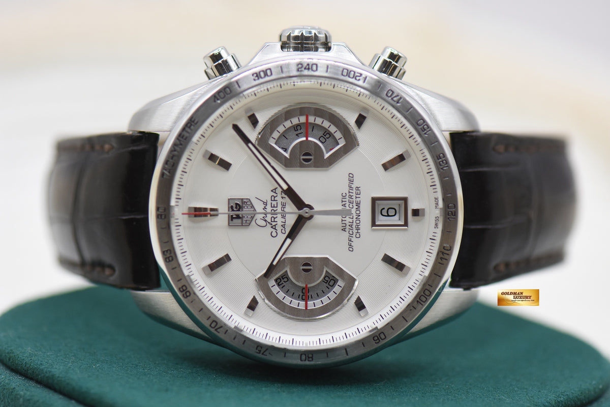 TAG HEUER GRAND CARRERA CHRONOGRAPH 43mm STEEL CALIBRE 17 AUTOMATIC CAV511B (MINT)