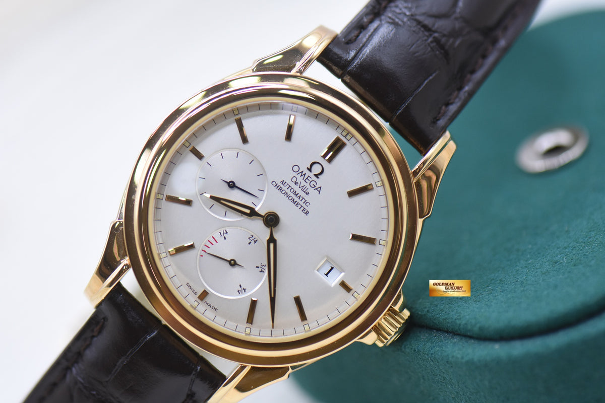 OMEGA DE VILLE CO-AXIAL POWER RESERVE YELLOW GOLD 38.7mm AUTOMATIC 4632.31.31 (MINT)