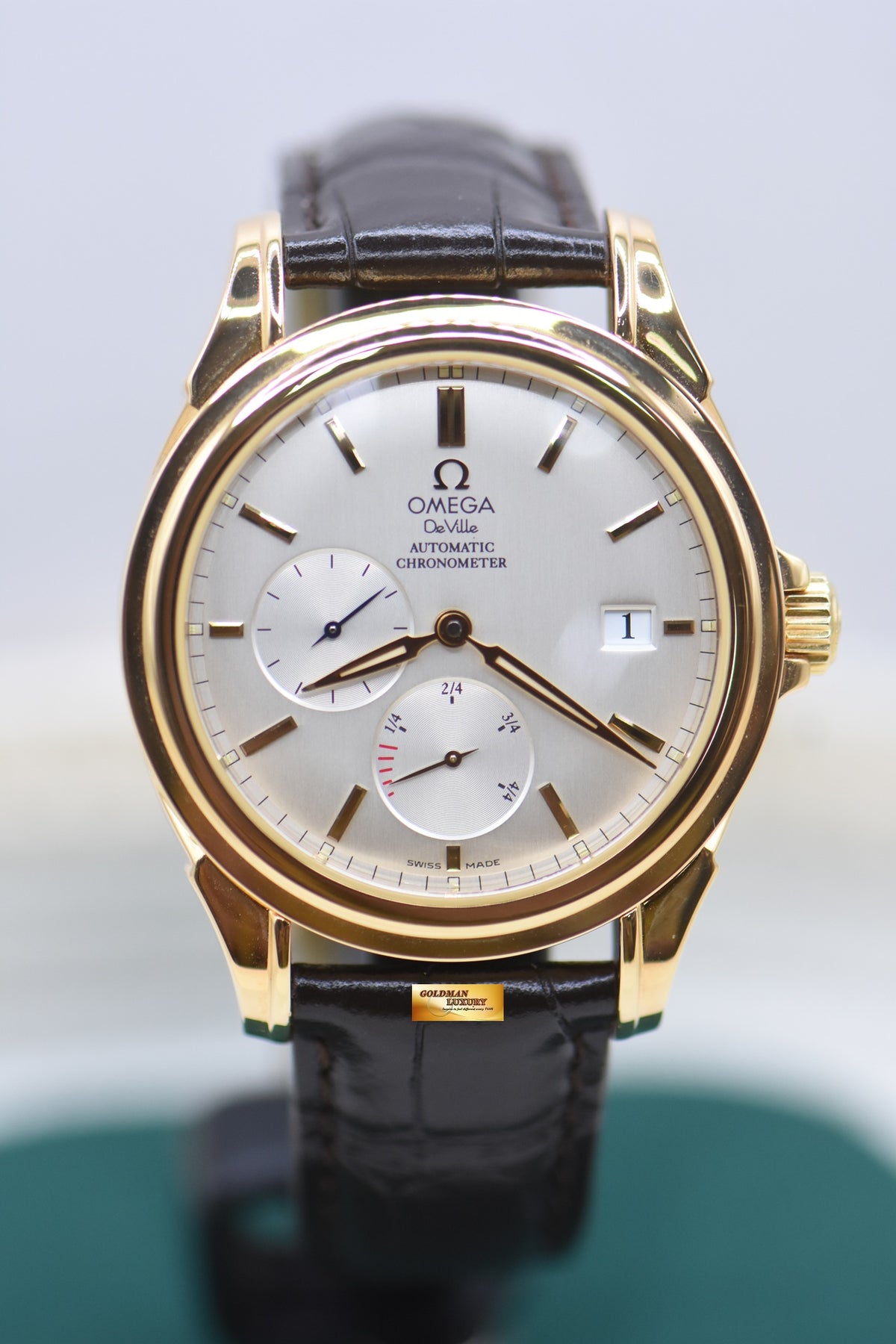 OMEGA DE VILLE CO-AXIAL POWER RESERVE YELLOW GOLD 38.7mm AUTOMATIC 4632.31.31 (MINT)