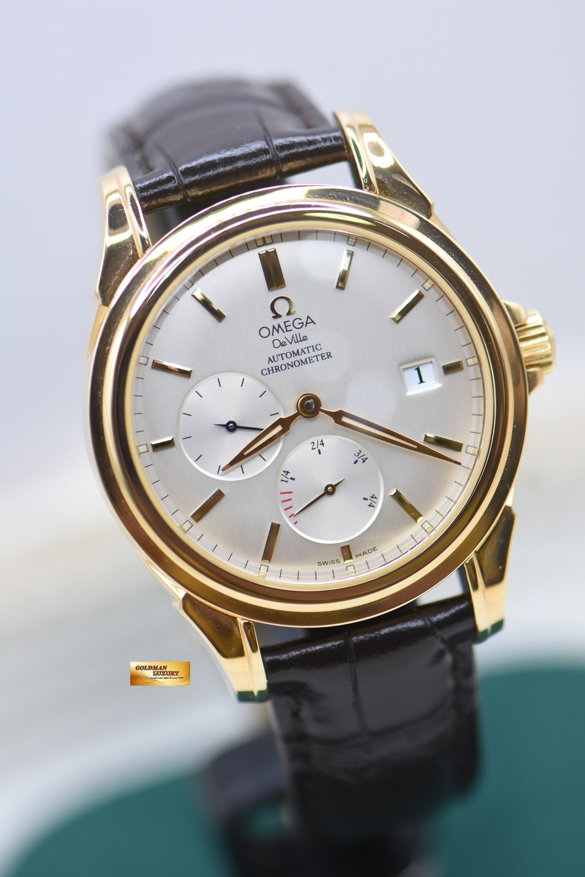 OMEGA DE VILLE CO-AXIAL POWER RESERVE YELLOW GOLD 38.7mm AUTOMATIC 4632.31.31 (MINT)