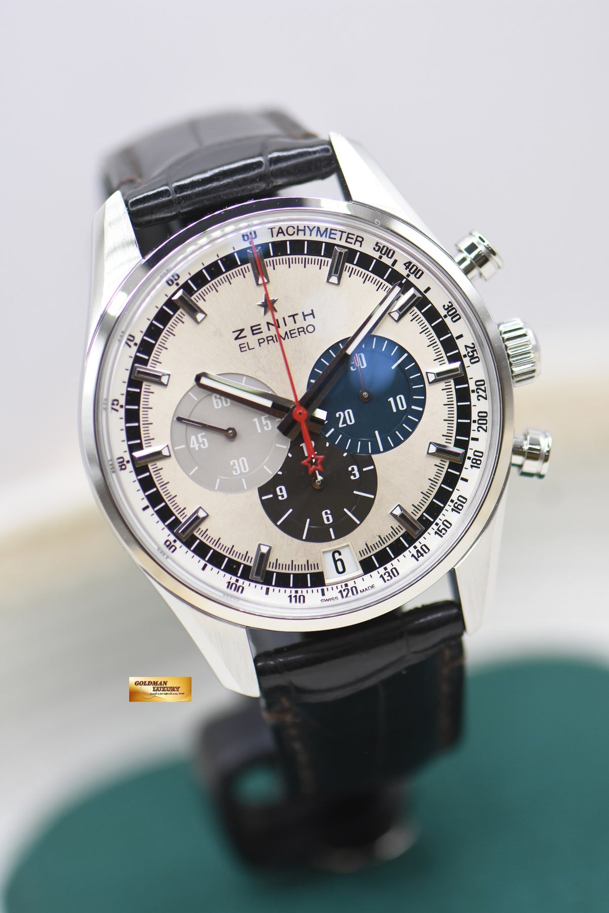 ZENITH El PRIMERO CHRONOMASTER 42mm STEEL IN LEATHER STRAP AUTOMATIC 03.2040.400 (MINT)