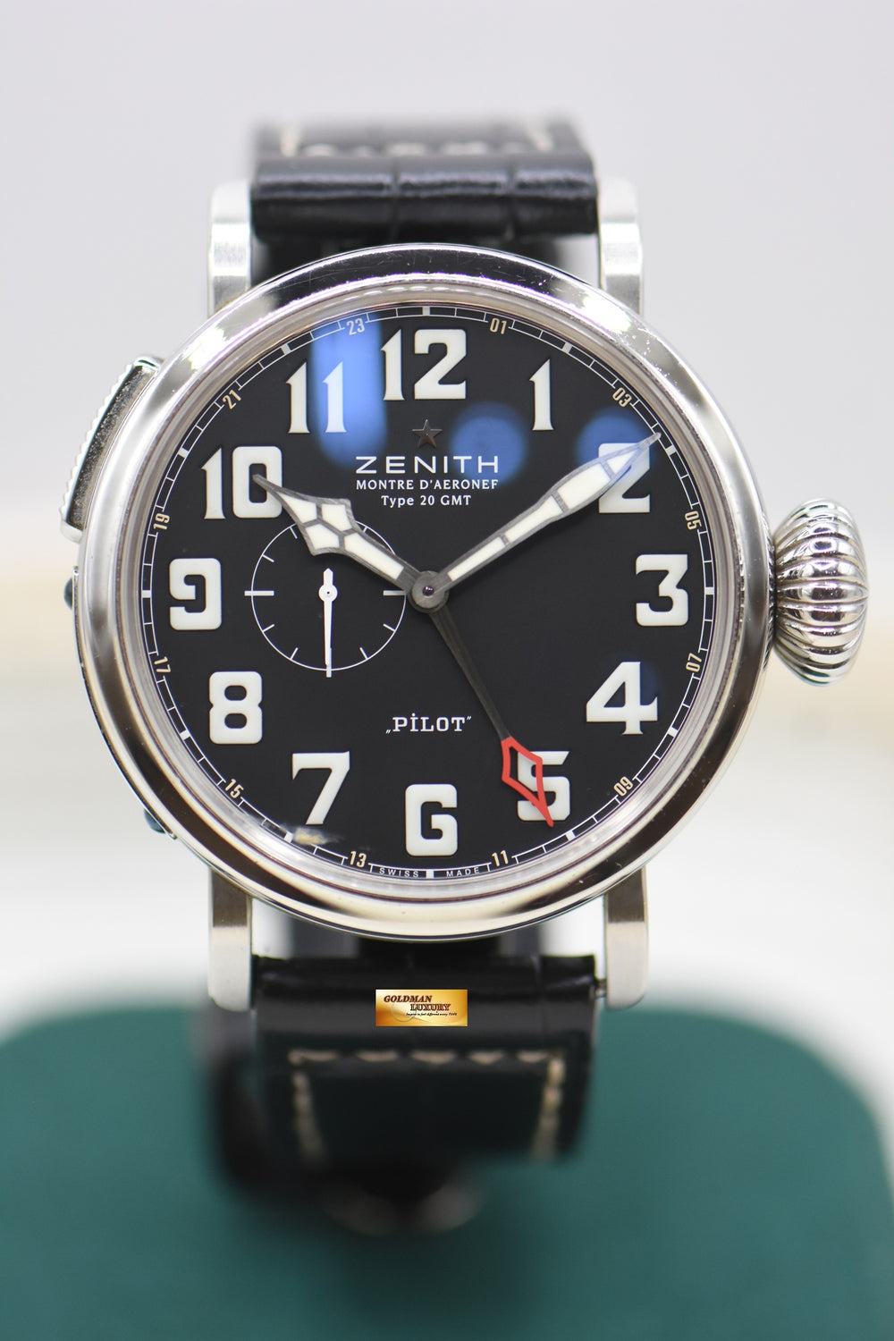 ZENITH PILOT MONTRE D’AERONEF TYPE 20 GMT STEEL 48mm OVERSIZE AUTOMATIC 03.2430.693 (MINT)