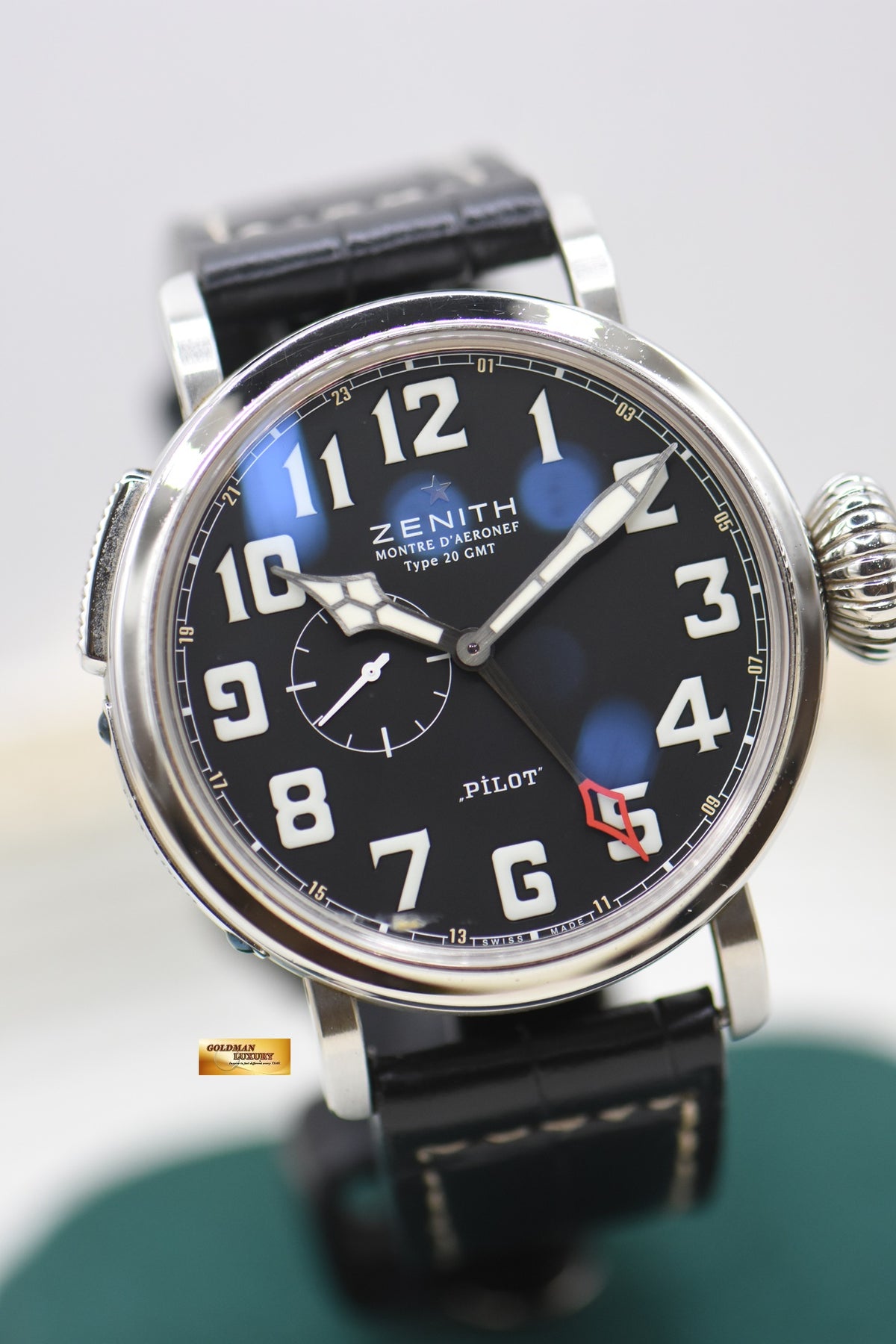 ZENITH PILOT MONTRE D’AERONEF TYPE 20 GMT STEEL 48mm OVERSIZE AUTOMATIC 03.2430.693 (MINT)