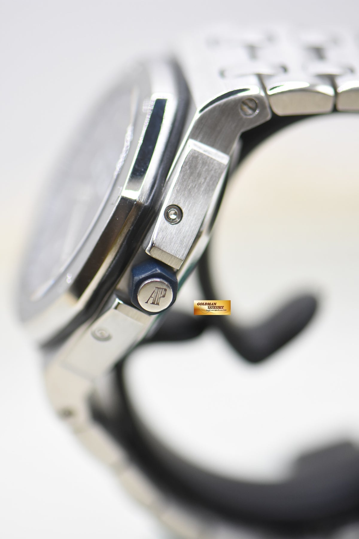 AUDEMARS PIGUET ROYAL OAK OFFSHORE TRIPLE CALENDAR 39mm STEEL IN BRACELET BLUE DIAL 25807ST (UNPOLISHED) (AGING DIAL)