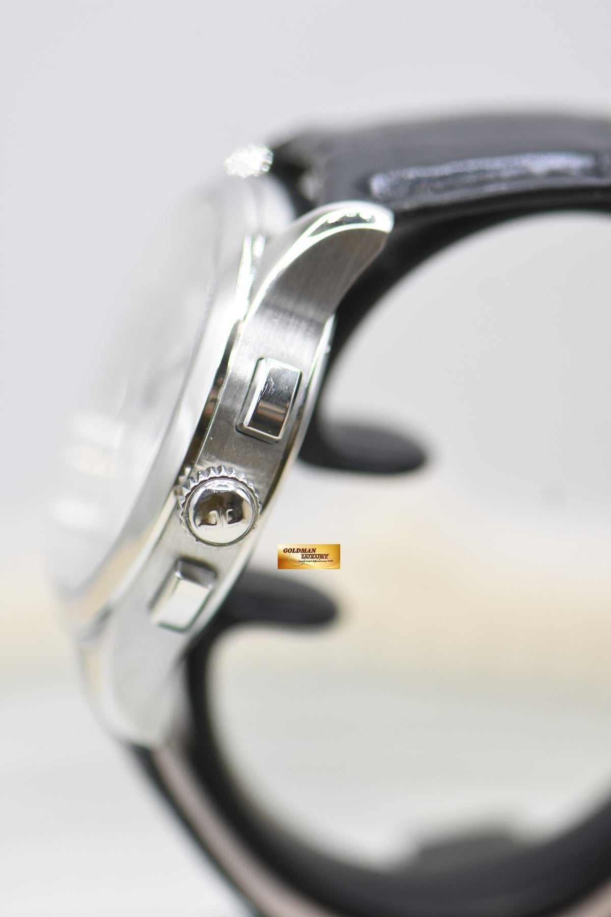 JAEGER LeCOULTRE MASTER CHRONOGRAPH SECTOR DIAL 40mm STEEL IN LEATHER STRAP AUTOMATIC Q1538530 (MINT)