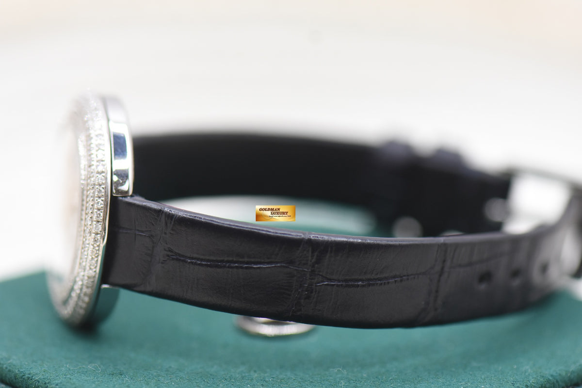 PIAGET POSSESSION 29mm STEEL IN STRAP CUSTOM FULL-PAVED DIAMONDS QUARTZ G0A43080 (MINT)