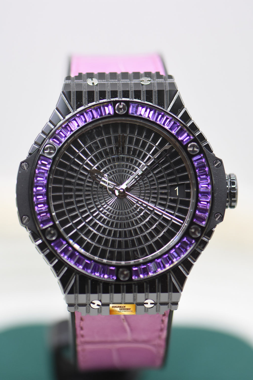 HUBLOT BIGBANG TUTTI FRUTTI PURPLE CAVIAR 41mm BLACK CERAMIC 346.CD.1800.LR.1905 (MINT)