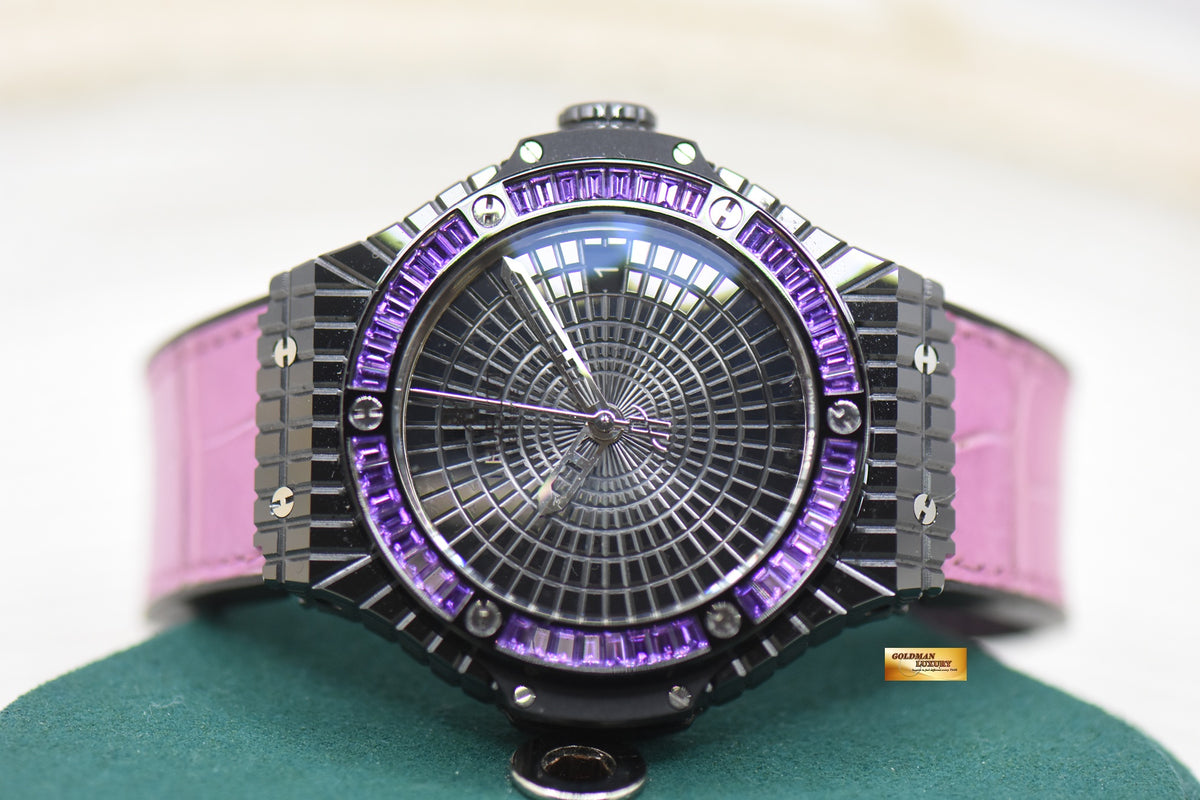 HUBLOT BIGBANG TUTTI FRUTTI PURPLE CAVIAR 41mm BLACK CERAMIC 346.CD.1800.LR.1905 (MINT)