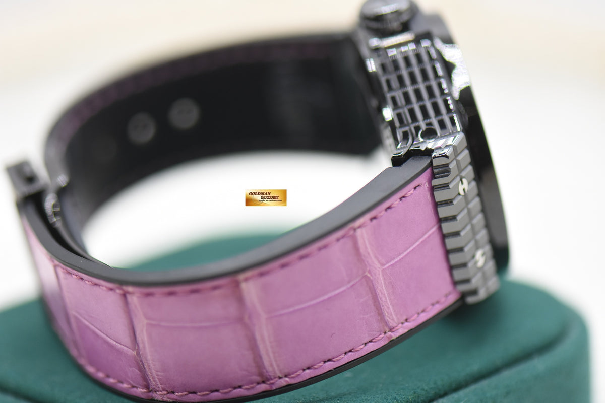 HUBLOT BIGBANG TUTTI FRUTTI PURPLE CAVIAR 41mm BLACK CERAMIC 346.CD.1800.LR.1905 (MINT)