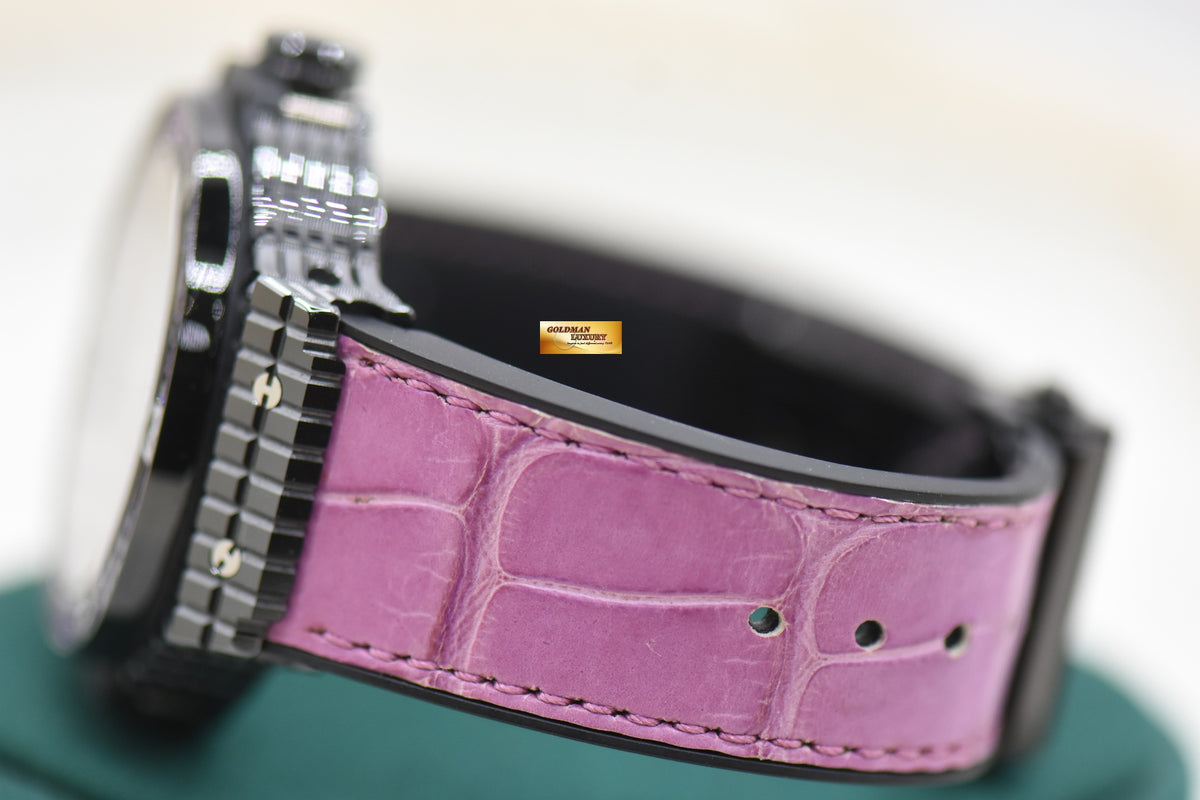 HUBLOT BIGBANG TUTTI FRUTTI PURPLE CAVIAR 41mm BLACK CERAMIC 346.CD.1800.LR.1905 (MINT)