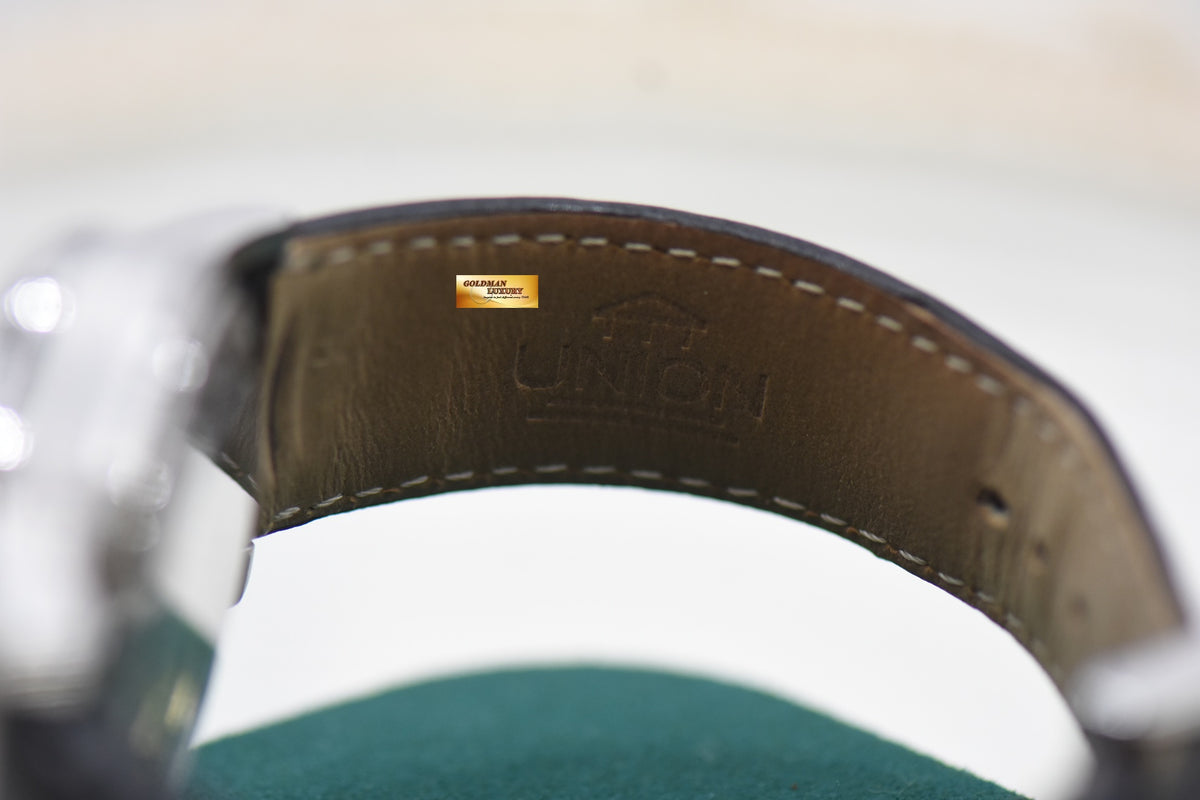 UNION GLASHUTTE FLIEGERCHRONOGRAPH 39mm STEEL BLACK DIAL AUTOMATIC (NOS)
