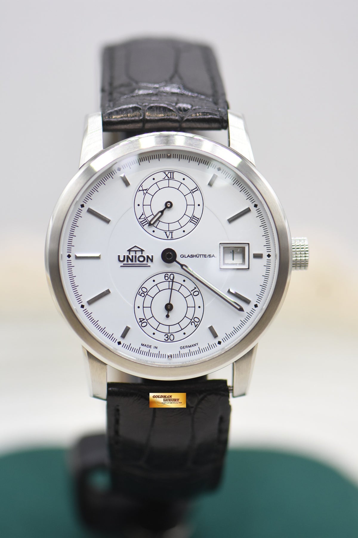 UNION GLASHUTTE TRADITION REGULATOR 39mm STEEL WHITE DIAL AUTOMATIC (NOS)