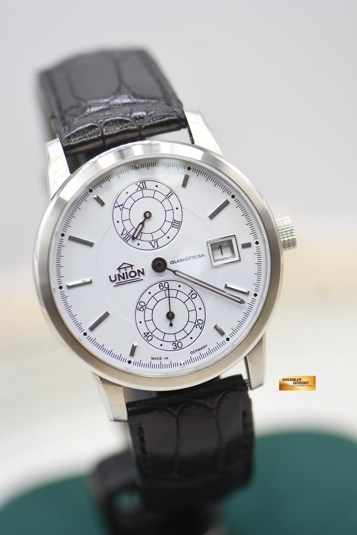 UNION GLASHUTTE TRADITION REGULATOR 39mm STEEL WHITE DIAL AUTOMATIC (NOS)