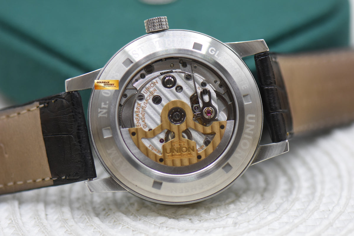 UNION GLASHUTTE TRADITION REGULATOR 39mm STEEL WHITE DIAL AUTOMATIC (NOS)