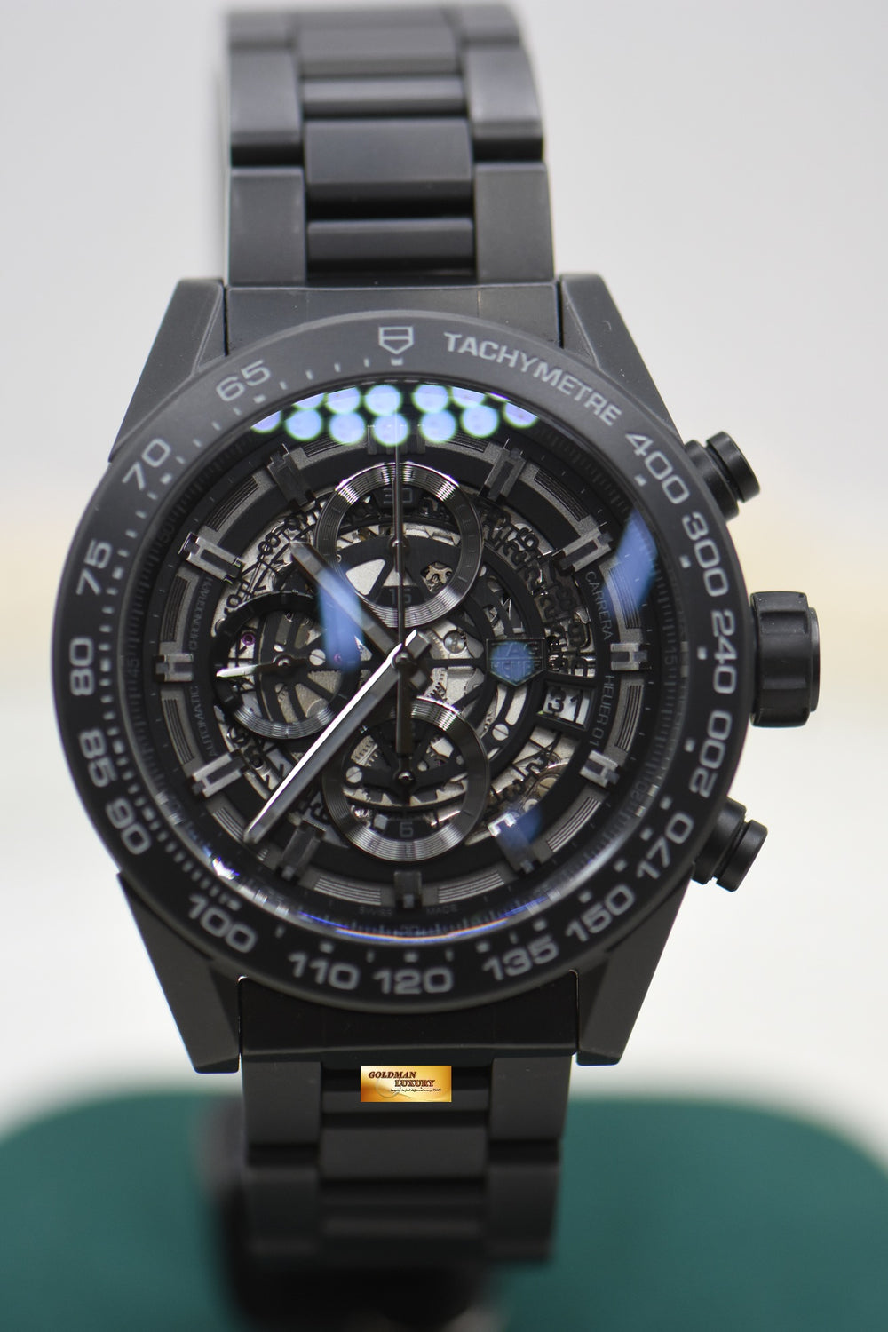 TAG HEUER CARRERA 45mm CALIBRE HEUER 01 FULL BLACK MATTE CERAMIC CHRONOGRAPH AUTOMATIC CAR2A91.BH0742 (MINT)