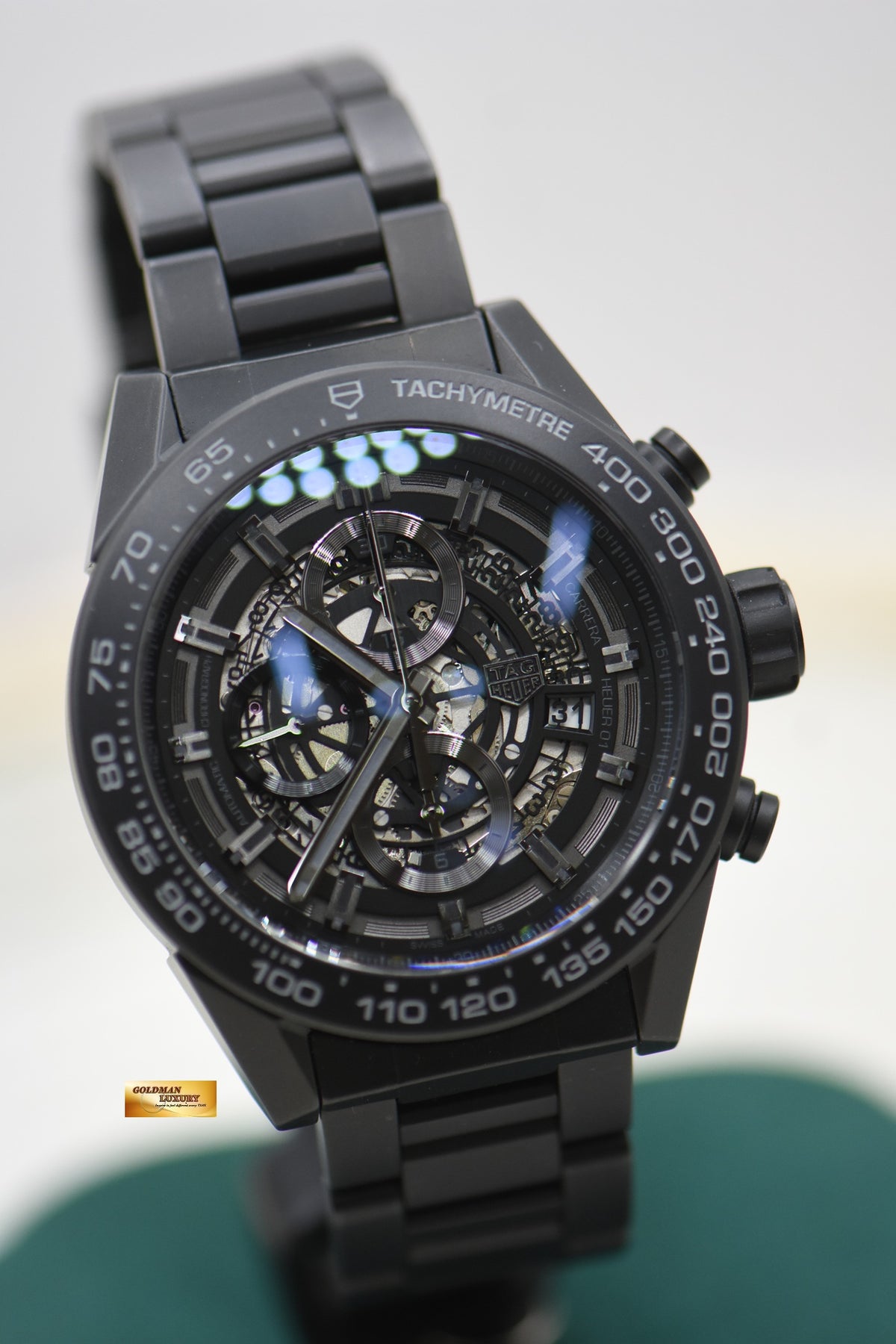 TAG HEUER CARRERA 45mm CALIBRE HEUER 01 FULL BLACK MATTE CERAMIC CHRONOGRAPH AUTOMATIC CAR2A91.BH0742 (MINT)