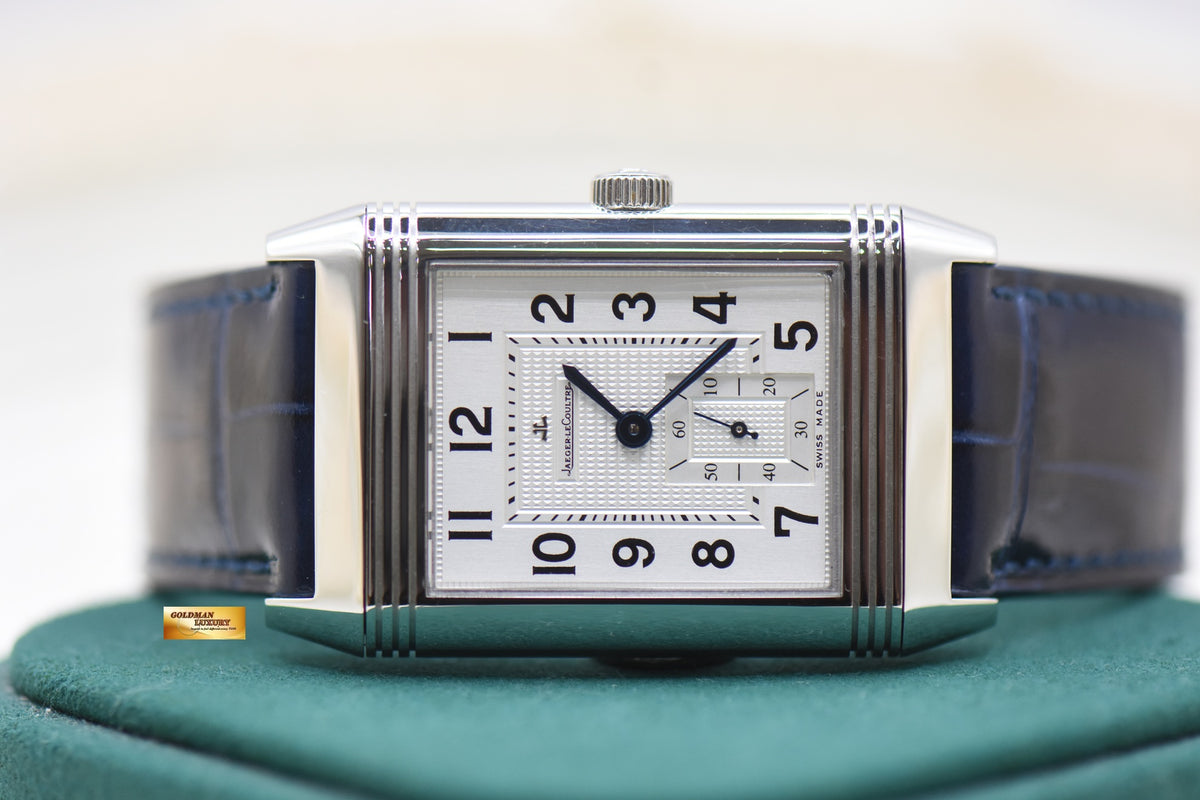 JLC GRANDE REVERSO 976 STEEL IN LEATHER STRAP MANUAL Q3738420 (MINT)
