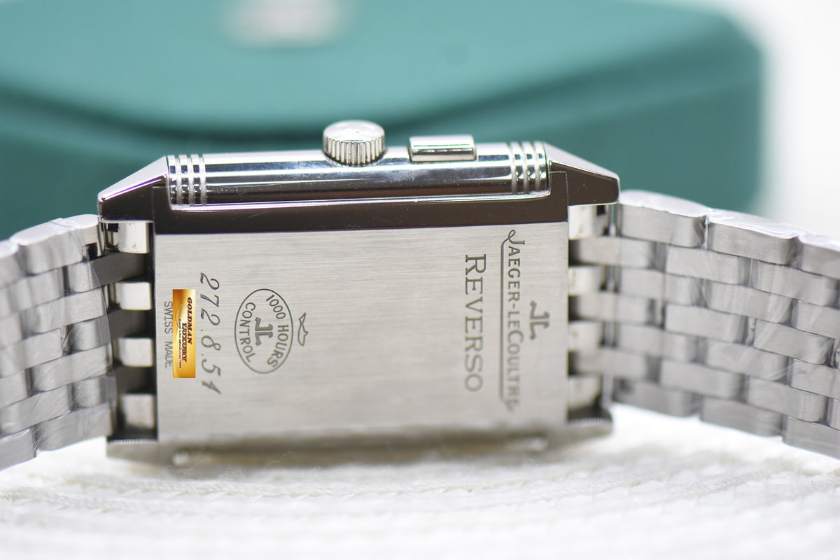JLC REVERSO DUOFACE SMALL SECONDS MEN’S STEEL BRACELET MANUAL WINDING Q2718110 (MINT)