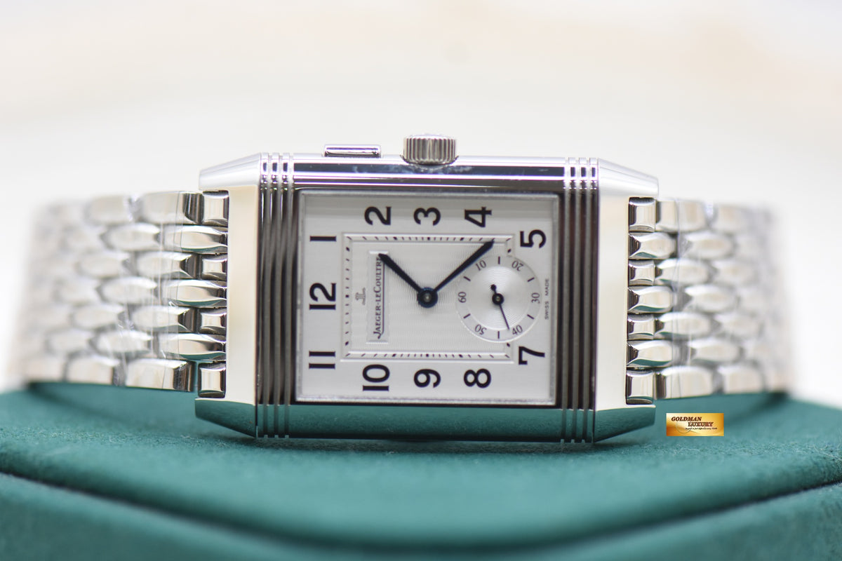 JLC REVERSO DUOFACE SMALL SECONDS MEN’S STEEL BRACELET MANUAL WINDING Q2718110 (MINT)