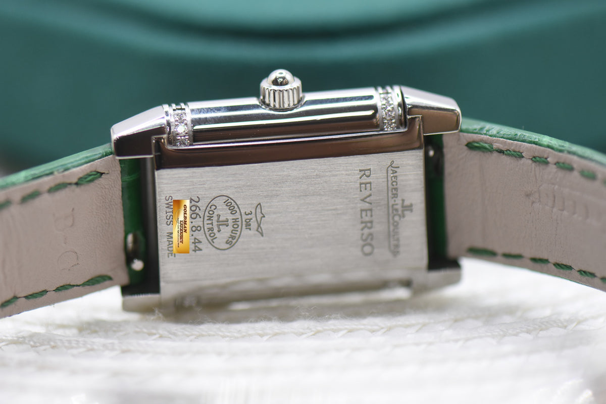 JLC REVERSO LADIES CLASSIC DUETTO STEEL DIAMOND MANUAL Q2668412 (MINT)