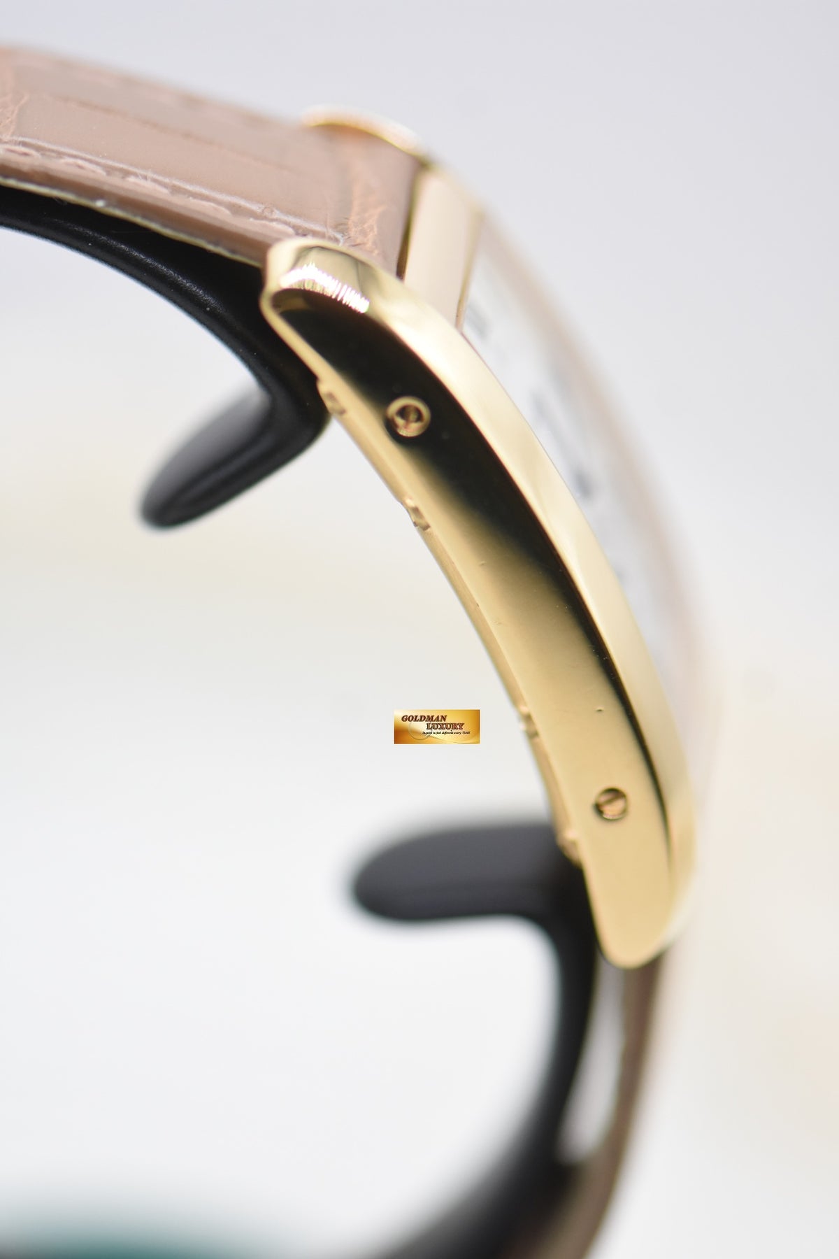 CARTIER TANK AMERICAINE SUB-SEC DIAL 18K YELLOW GOLD QUARTZ 8012905 (MINT)